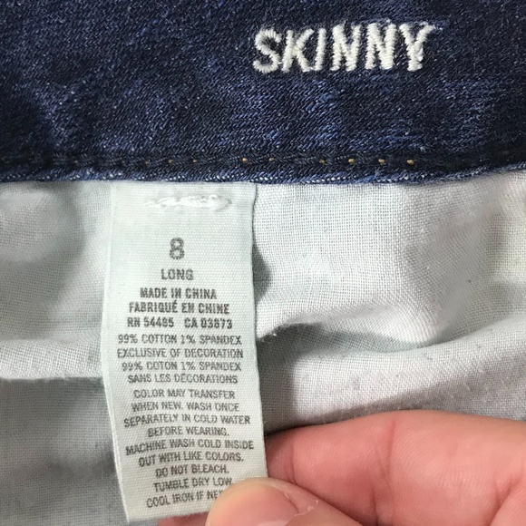 👻American Eagle Skinny Jeans Medium Wash 8 L 🐝 - Picture 9 of 10